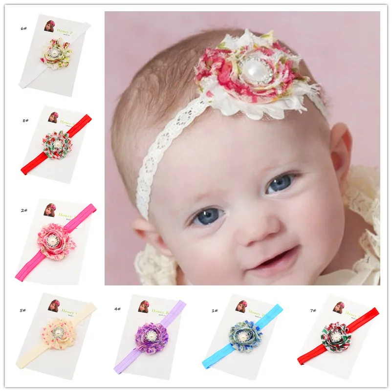 1 шт. потертые цветы банты для волос аксессуары новорожденных|flower hairband|bow headbandhair