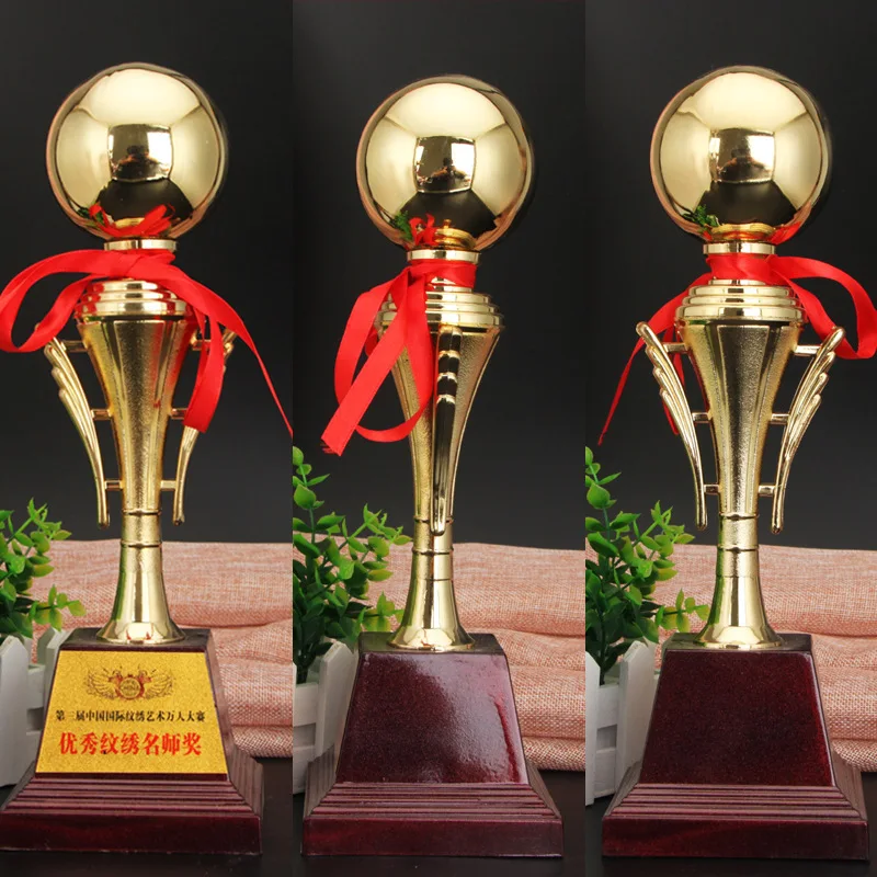 gold trophy Company hot sale Football wholesale Metal cheap custom sports medal trophies add logo or word | Дом и сад