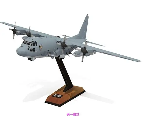 AC130 призрак воздушный боевой самолет Бумажная модель Военная головоломка ручной класс оригами истребитель Бумажная модель