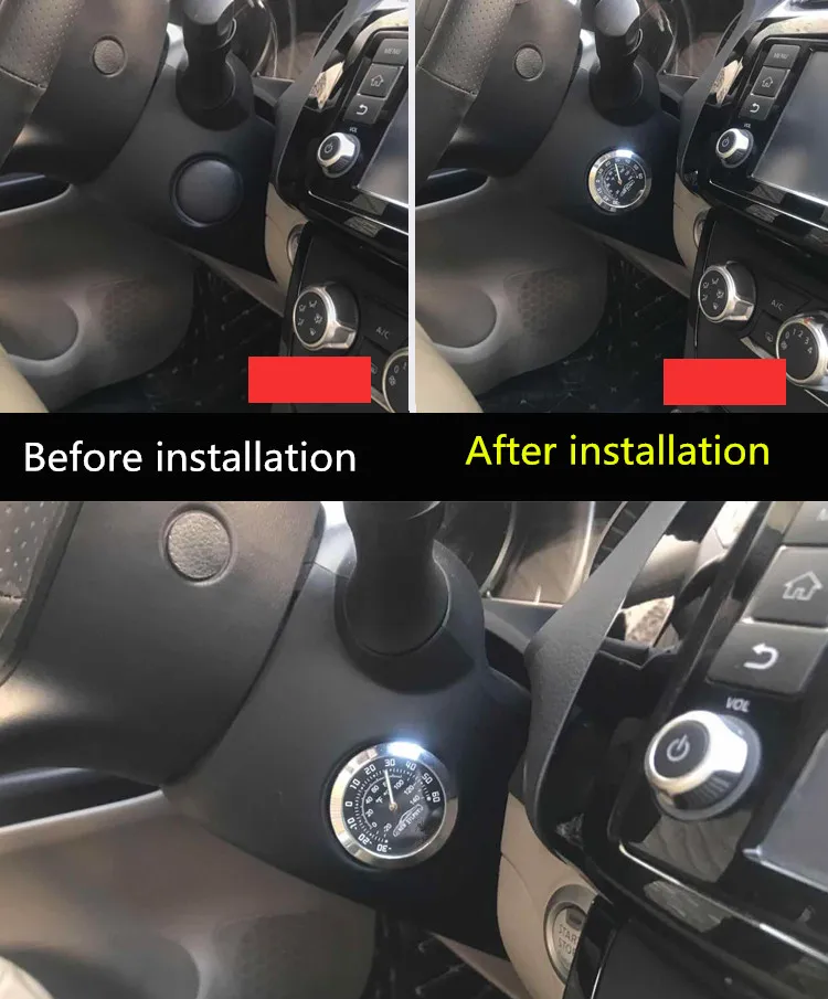Для Nissan Sentra 2013-2018 одна кнопка старт декоративные аксессуары термометр Замочная
