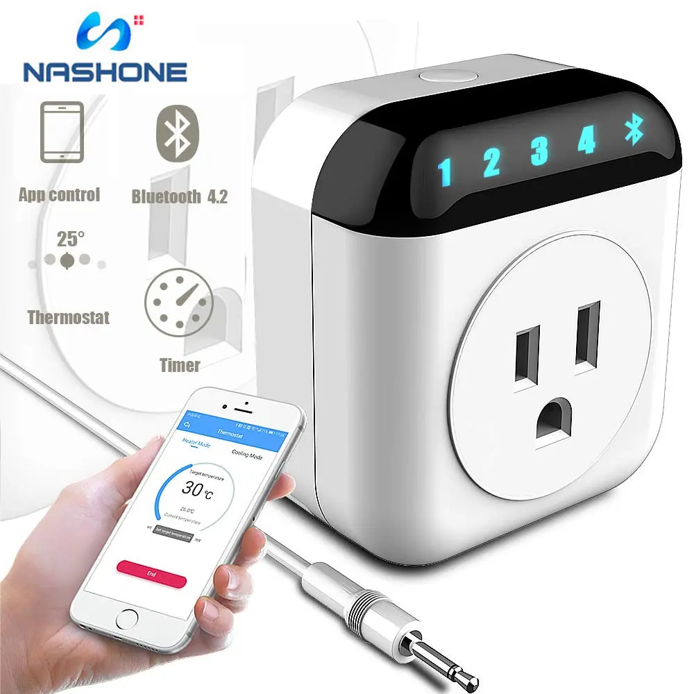 Nashone цифровой контроль температуры Лер тепла и прохлады Bluetooth Разъем приложение Дистанционное управление разъем термостат функция обратного отсчета времени