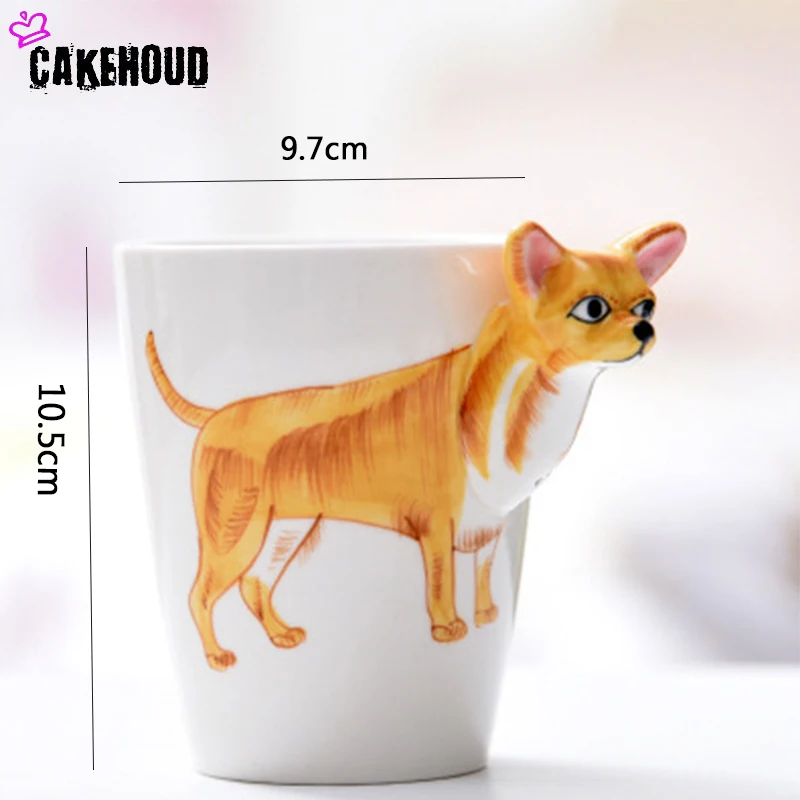 CAKEHOUD, креативная 3D матовая керамическая кофейная чашка в виде животного, набор, 400 мл, чашка для молока, сока, лимона, чая, для дома, офиса, для напитков, уникальные подарки