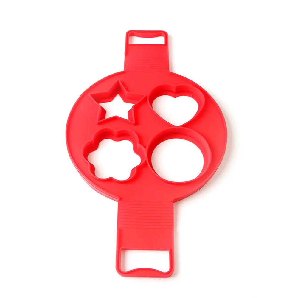 4 shapes Силиконовый антипригарный блинчик для яиц кольцо для приготовления Блинов сыр сковорода для яиц флип яйца кухонные формы для выпечки инструменты для приготовления пищи - Цвет: 4 shapes
