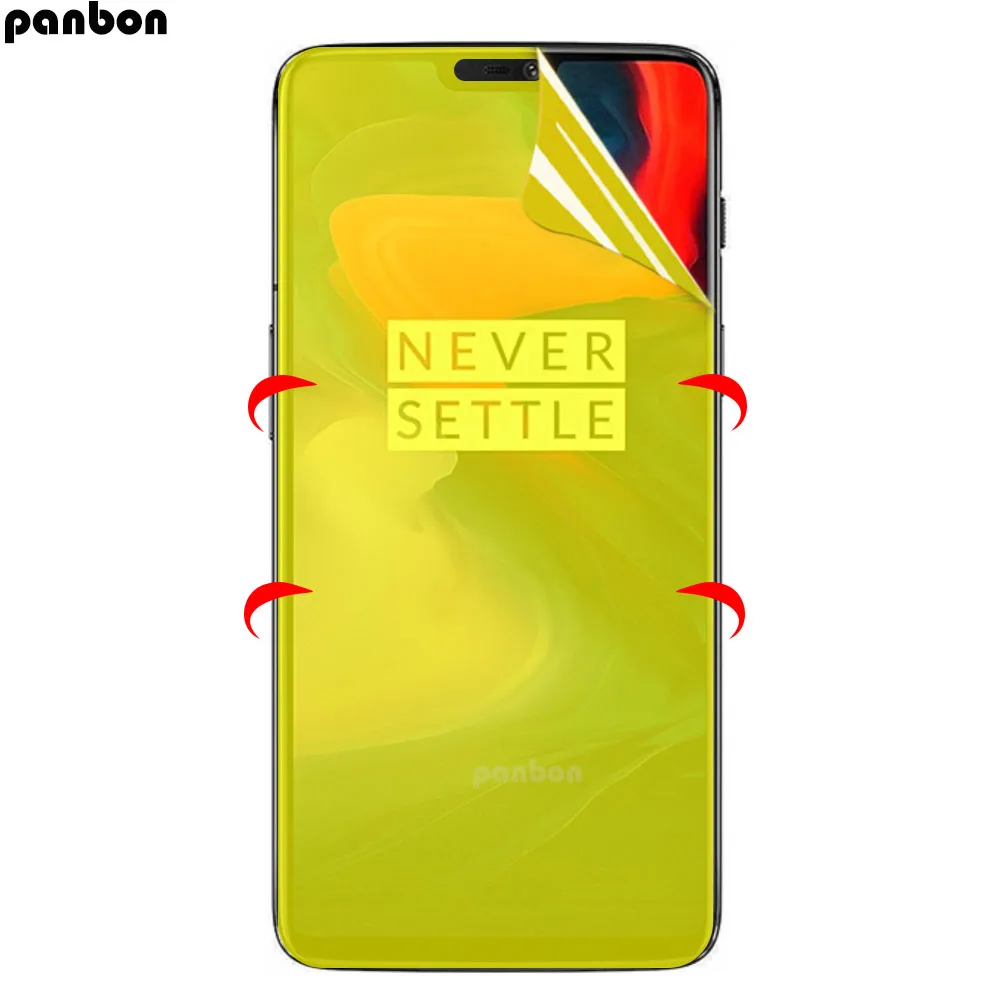 Мягкая Гидрогелевая Передняя пленка Oneplus 6 T полностью клеящаяся 3D 5D Защитная для