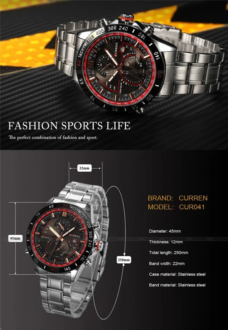 Горячая CURREN часы мужские люксовый бренд 8149 reloj relogio masculino военные кварцевые