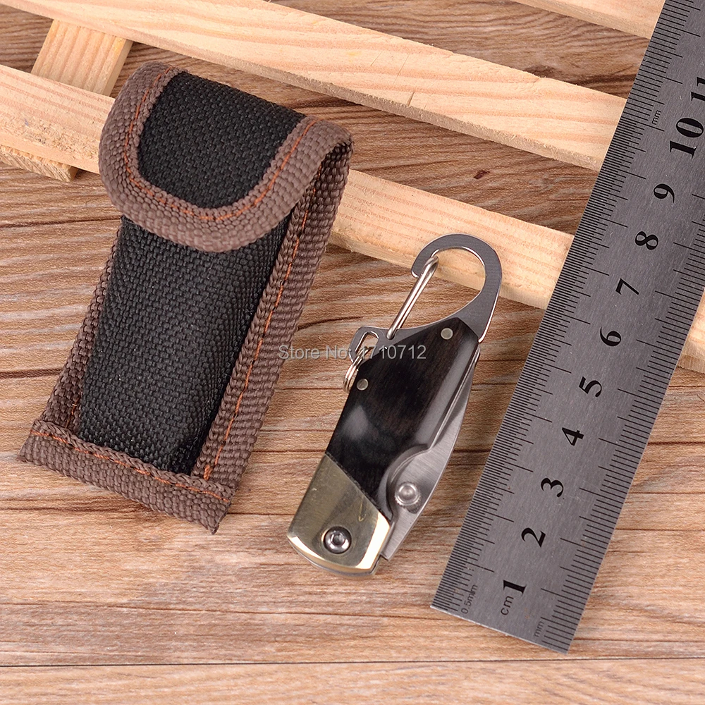 Small buckle knife QQ 3Cr13 blade Copper head Wood Handle pocket gift Free shipping Folding Pocket Hunting Knives | Инструменты