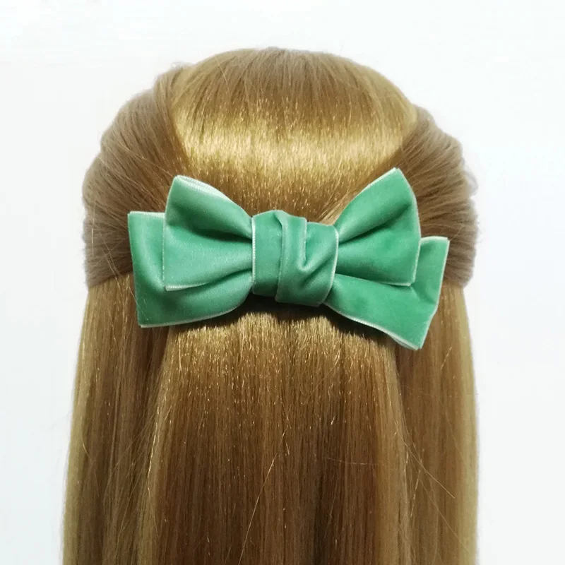 Модные бархатные заколки для волос ручной работы 5 дюймов подростков аксессуары