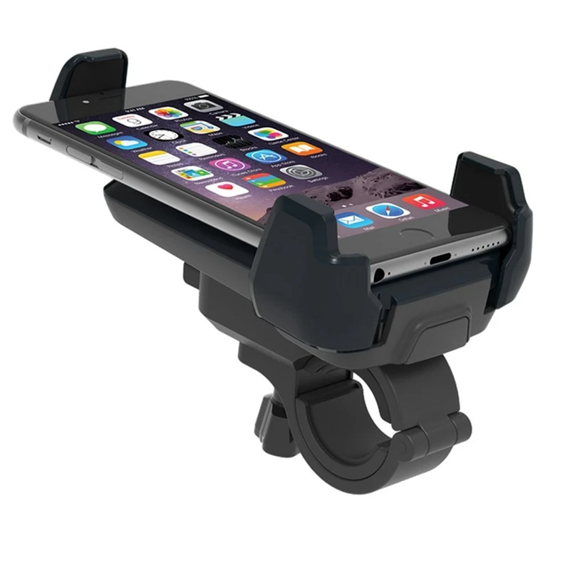 Black Bike Mount,Universal Cell Phone Holder Bicycle Handlebar& Motorcycle Mount 360 degree Rotate For IPhone Samsung GPS Devices a - Цвет: Black