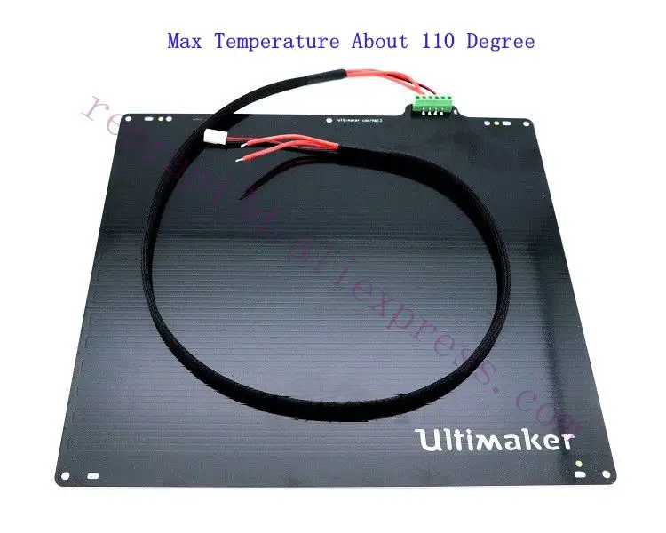 До 110 градусов 3D-принтеры Алюминий UM2 Ultimaker 2/Ultimaker 2 Расширенный UM2+ принт стол с подогревом кровать 24V 3.5Ohm W/PT100