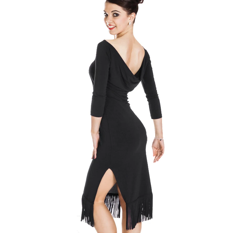 

New Latin Tassel Dance Dress Women Performance Practice Dancing Costume Adult Latin Dance Competition Skirt