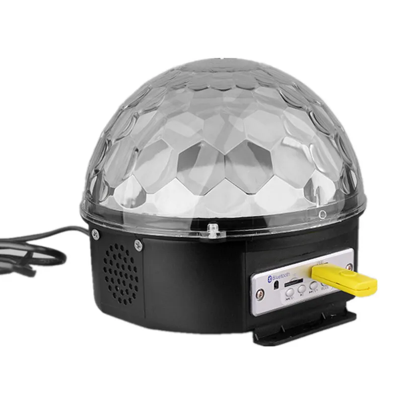 Светодиодный диско-шар KTV бар Клубная вечеринка свет MP3 Bluetooth LED хрустальный