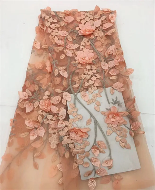 Последние африканские 3d кружевные ткани вышитые лазерные бусины Африканский