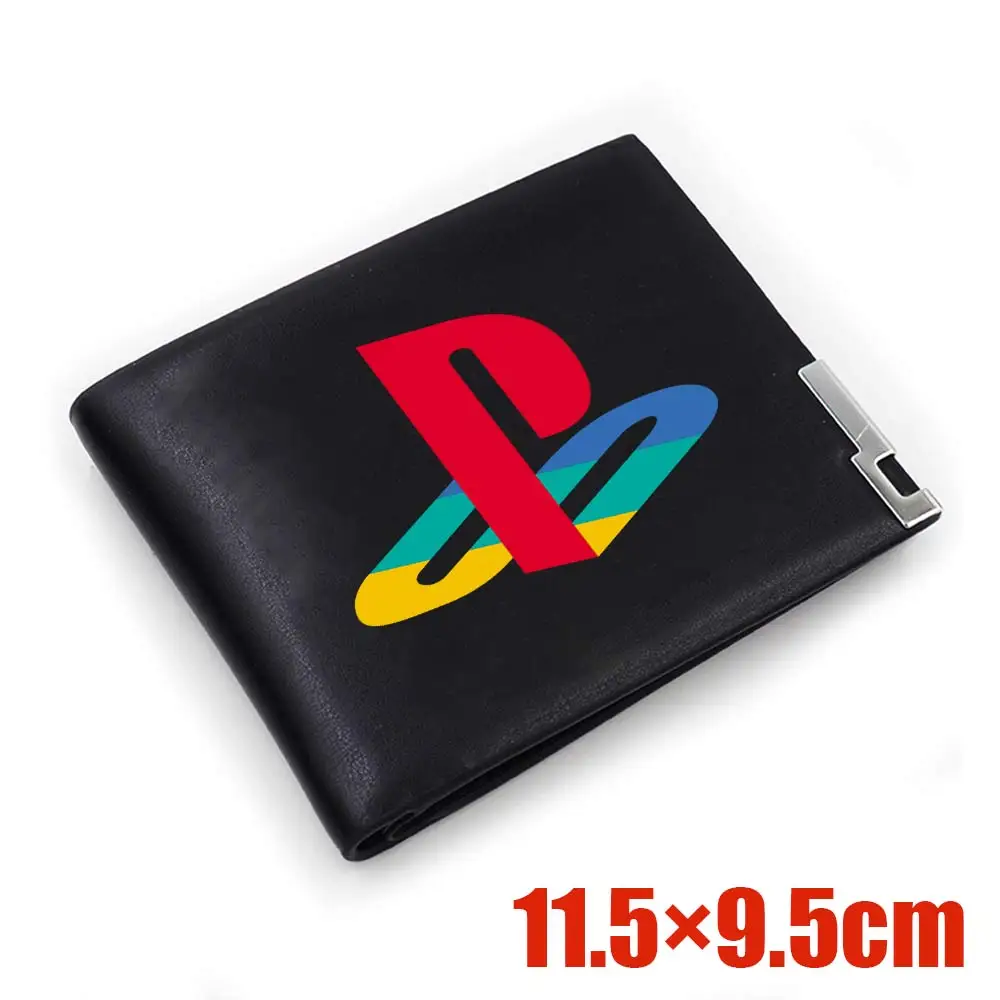 Suncomics playstation 4 кожаные мужские из полиуретана кошелек короткие черные Двойные