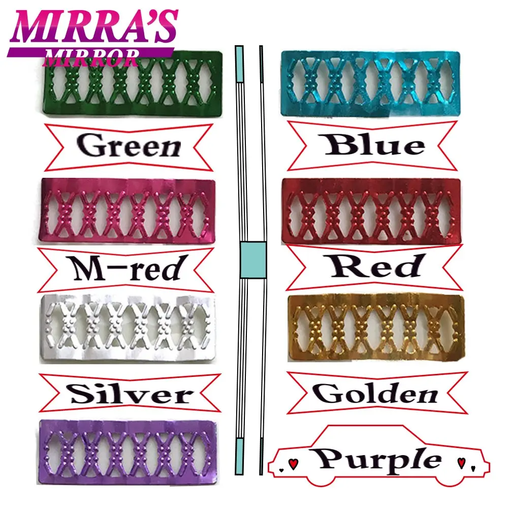 Зеркальные Кольца для волос Mirra 100 шт. смешанные бусины косичек серебряные кольца
