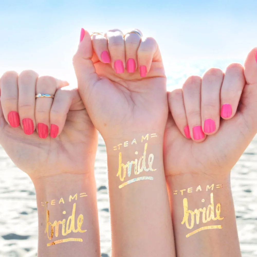 5 шт. девичник вечерние девичник Временные татуировки команда надпись «Bride Tribe» наклейки для временных татуировок для Свадебная вечеринка декоративные аксессуары для душа невесты