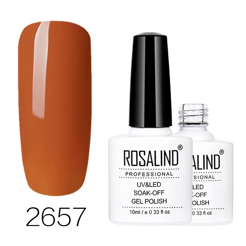 RD2657 Гель ROSALIND, 1 S, кофейный цвет, серия, Гель-лак для ногтей, высокое качество, 10 мл, дизайн ногтей, замачиваемый, УФ Полупостоянный Гель-лак - Цвет: RD2657