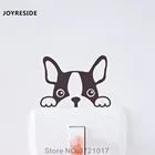 Переключатель подсветка французского бульдога забавная переключатель маленькая Настенная Наклейка Виниловая наклейка для детской комнаты домашний Декор украшение для дома XY154