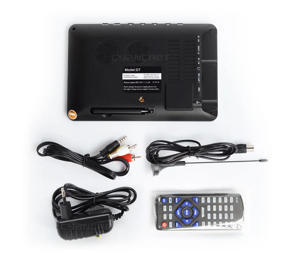 LEADSTAR D7 Портативный ТВ DVB-T2 ATSC ISDB-T tdt 7 дюймов цифровой аналоговый мини маленький автомобиль ТВ телевидение Поддержка USB TF MP4 H.265 AC3