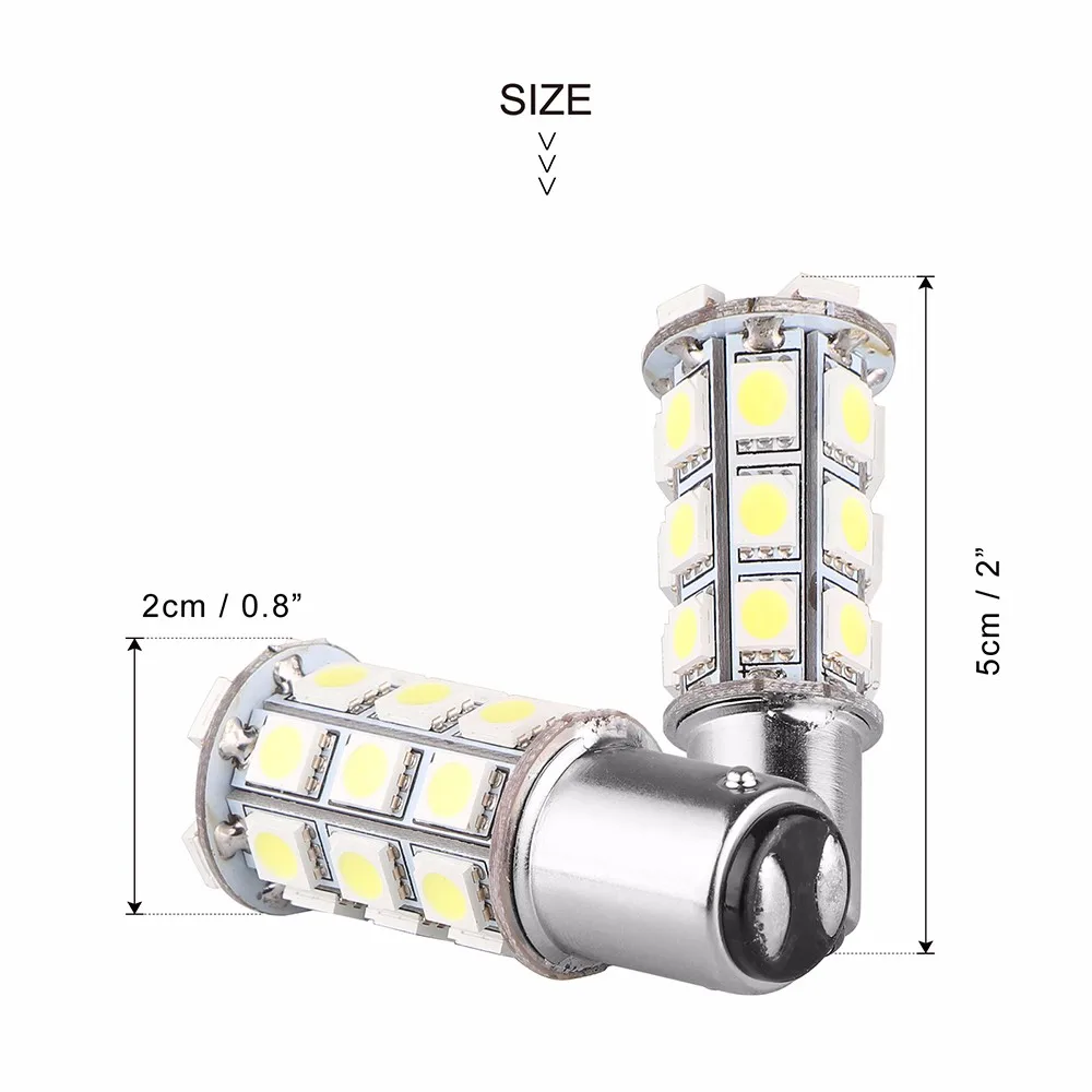 2 предмета DC 12V P21/5 Вт 1157 BAY15D SMD 27 Светодиодный автомобиль хвост светильник s стоп