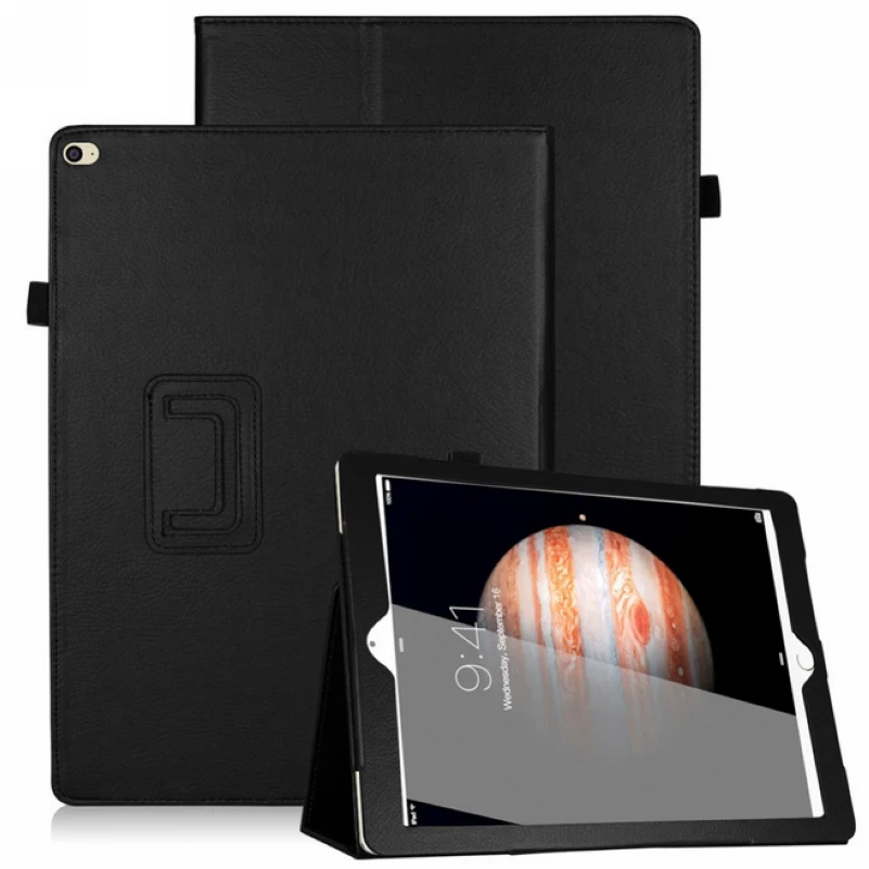 

For Apple iPad Pro 12.9" 2021 & 2020 & 2018 & 2017 & 2015 1st 2nd 3rd 4th 5th Gen Lichee Style PU Leather Case Stand Smart Cover