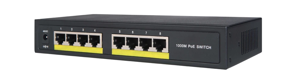 TS8208-4P 4 порт полный гигабитный коммутатор POE Switch, 4 PoE порта, 8 портов 10/100/1000 м переключатель ieee802.3af/at