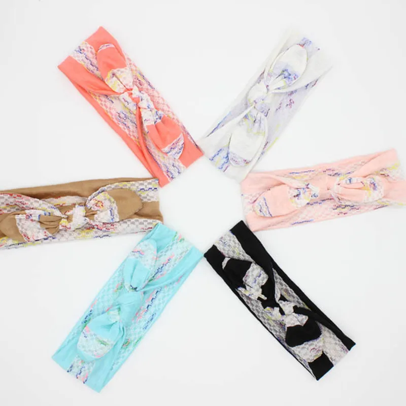 Повязка на голову с кружевным бантом для маленьких мальчиков и девочек детская