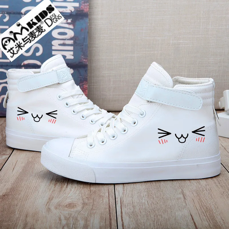 AMYMM дети выглядят очаровательно свежими ручной росписи парусиновые туфли