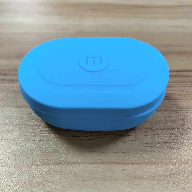 blue Силиконовый чехол для Xiaomi Redmi Airdots Bluetooth наушники TWSEJ04LS(черный) защитный чехол - Цвет: blue