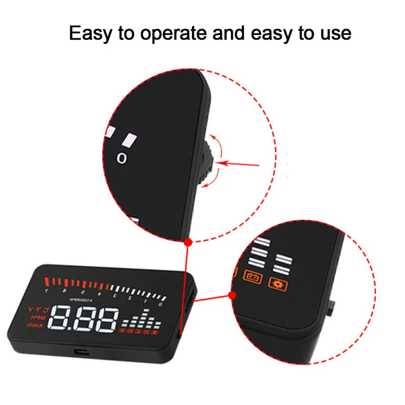 Автомобильный HUD Дисплей OBD II EOBD(система бортовой диагностики, превышения скорости Предупреждение Системы проектор лобовое стекло авто электронный Напряжение сигнализации автомобильные аксессуары