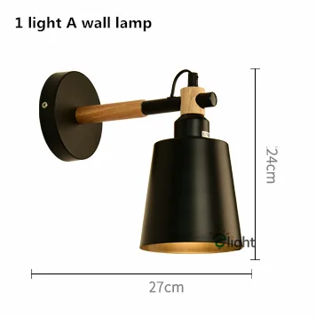 1 light A wall lamp Скандинавская люстра из цельного дерева, люстра для гостиной, люстра, минимализм, свисающая E27 Светодиодная люстра, светильники - Цвет абажура: 1 light A wall lamp