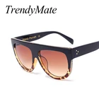 Модные солнцезащитные очки для женщин, брендовые дизайнерские градиентные солнцезащитные очки, женские очки с заклепками, плоские большие очки, солнцезащитные очки UV400 M100