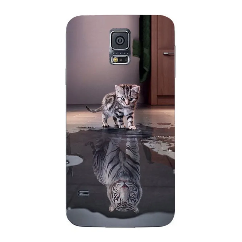 Милый чехол с принтом кошки для Samsung Galaxy S5 S 5 SM G900F S5Neo Neo G903F рельефным