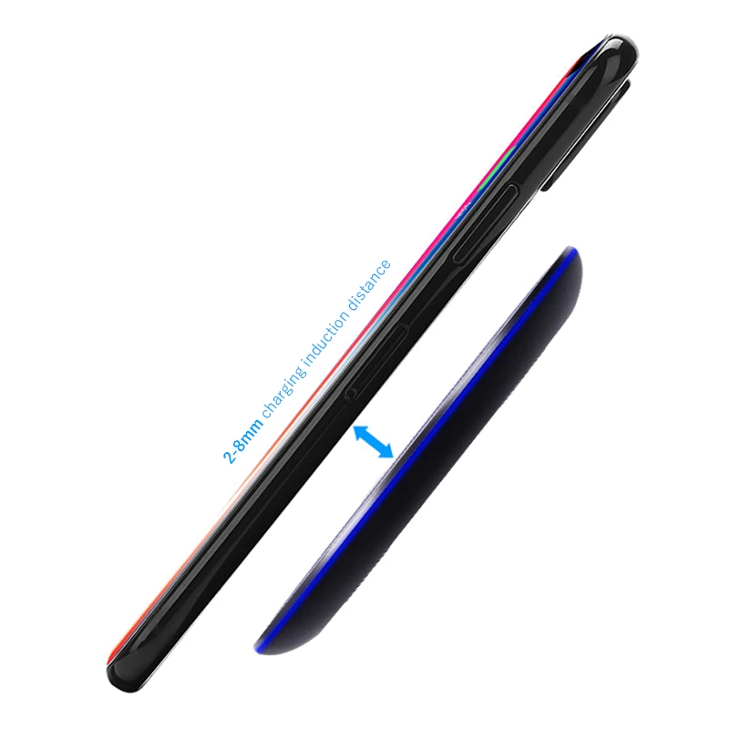 Быстрое беспроводное зарядное устройство Qi 10 Вт 9 В для iPhone X/XS Max XR 8 Plus быстрая