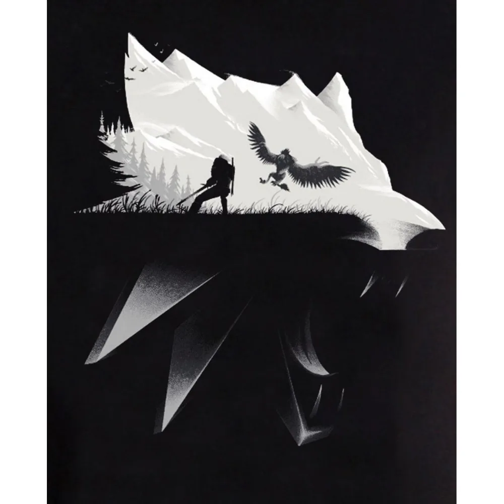 Футболка для взрослых S-2Xl круглый вырез короткий рукав лучший друг Ведьмак 3: