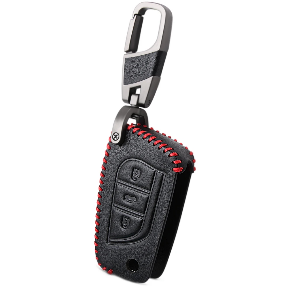 Автомобильные аксессуары чехол для ключа с 3 кнопками Corolla Prado Fortuner RAV4 складной