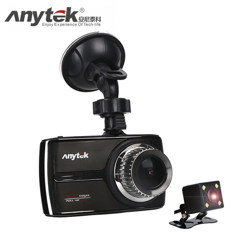 Anytek G66 1080 P супер Full HD ADAS DWR HDR двойной объектив Автомобильный видеорегистратор