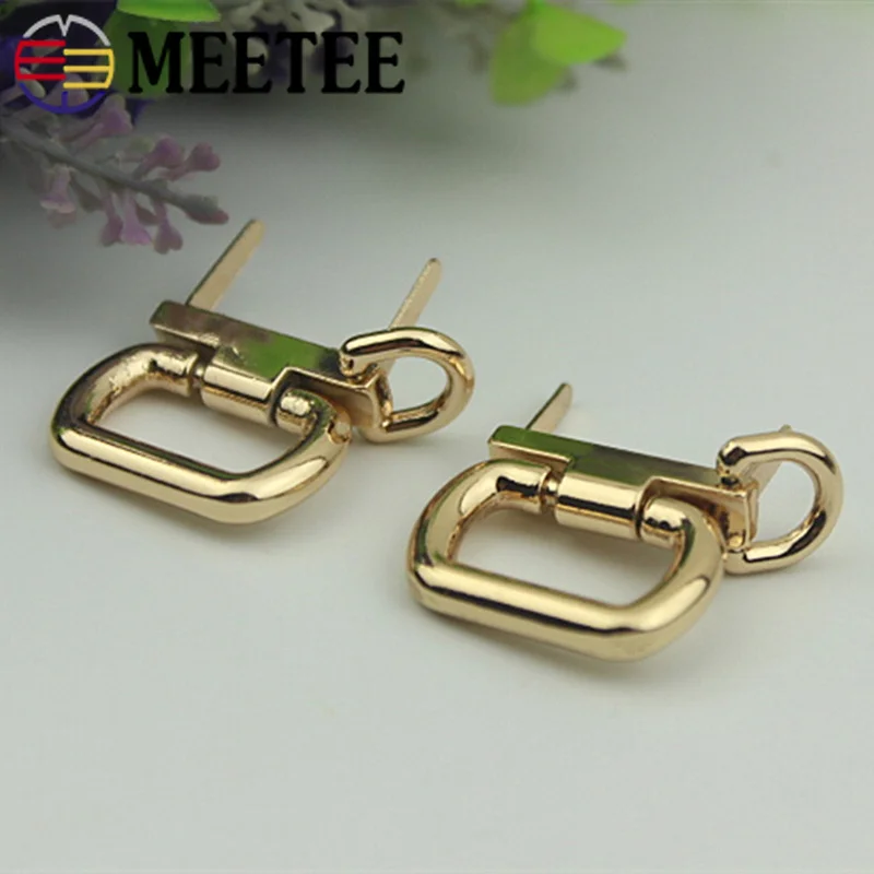 Meetee 20/50 шт 13-25 мм Металлические пряжки ремень для сумки на ремне с пряжкой защелкой для брелка для ключей, сделай сам, ювелирное изделие аппаратных аксессуаров кулон BF098