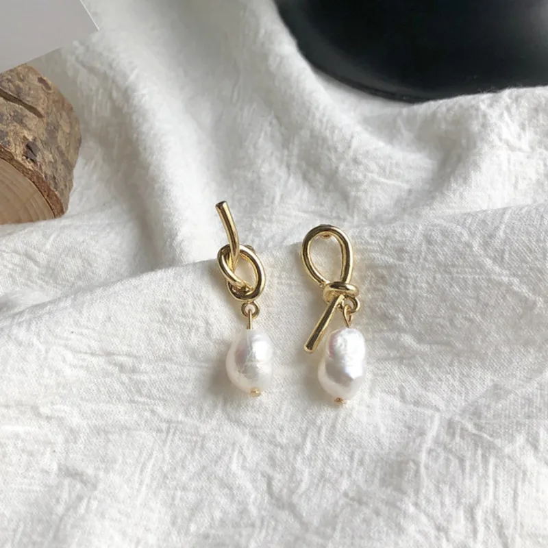 Женские асимметричные серьги капельки геометрические из серебра 925 пробы с