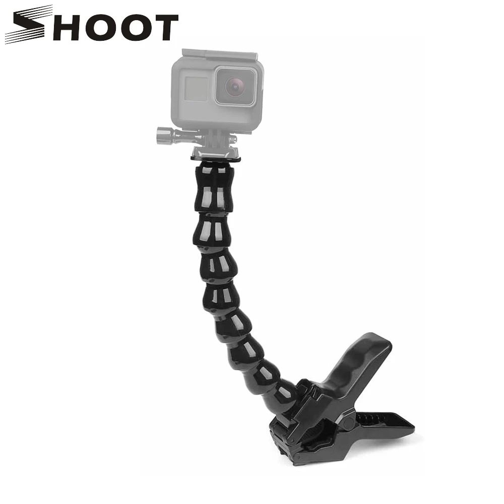 SHOOT Jaws гибкий зажим штатив крепление для GoPro Hero 9 8 7 5 Sjcam M10 Xiaomi Yi 4K Eken h9r Dji Osmo Go Pro