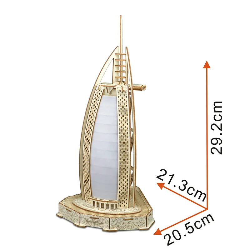 Креативная 3D деревянная головоломка Burj Al Арабская модель сделай сам