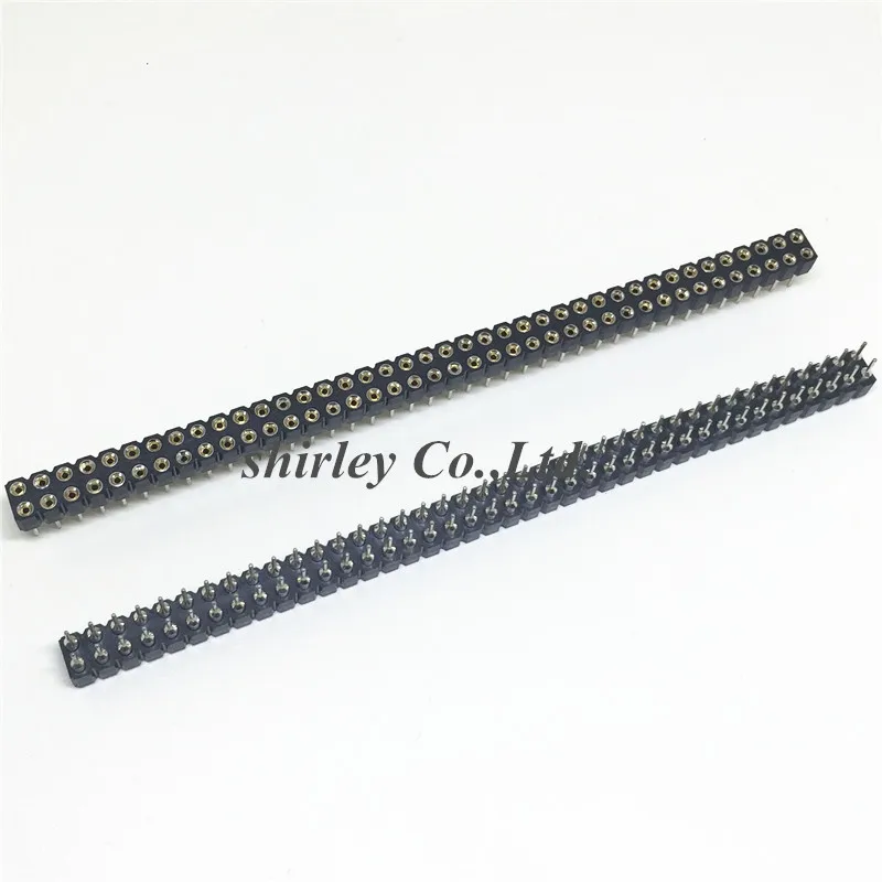 Двухрядный круглый штырьковый разъем 2x40 10 шт. 2 54 мм P 40 p PIN для печатной платы |
