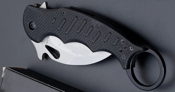 Karambit Складной нож 440C Лезвие G10 Ручка Открытый Кемпинг обучение когти охотничьи