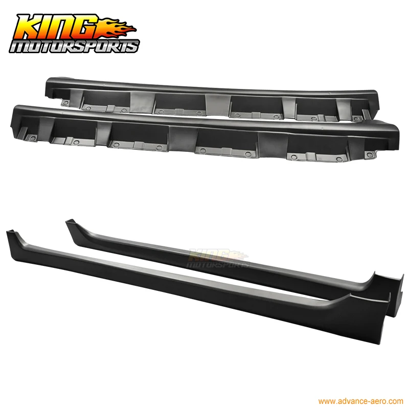 

Fit For 09-13 TOYOTA COROLLA Sedan 4DR OE Style Side Skirts Bodykit Black PP