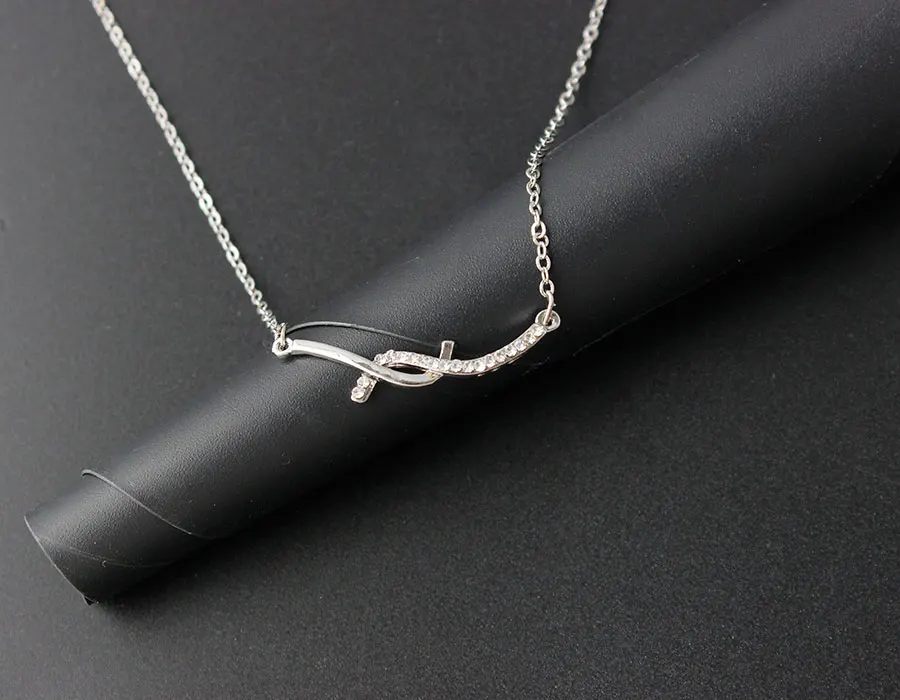 F &amp U серебро Стразы сплав цинка уникальный модный дизайн изысканная длинная