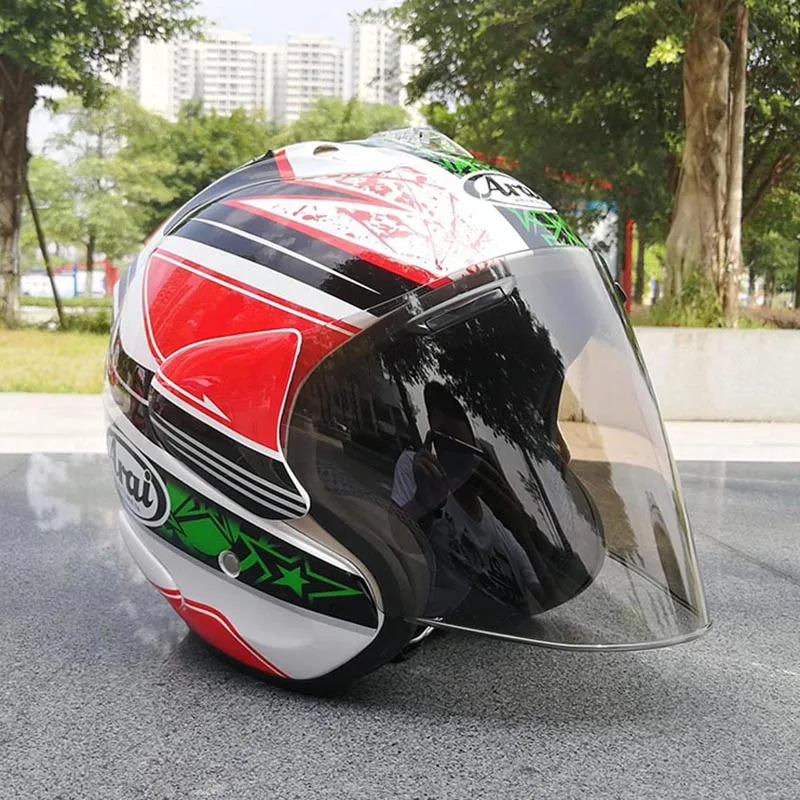 Мотоциклетный шлем половина открытым лицом Для мужчин женщин Casco Винтаж скутер