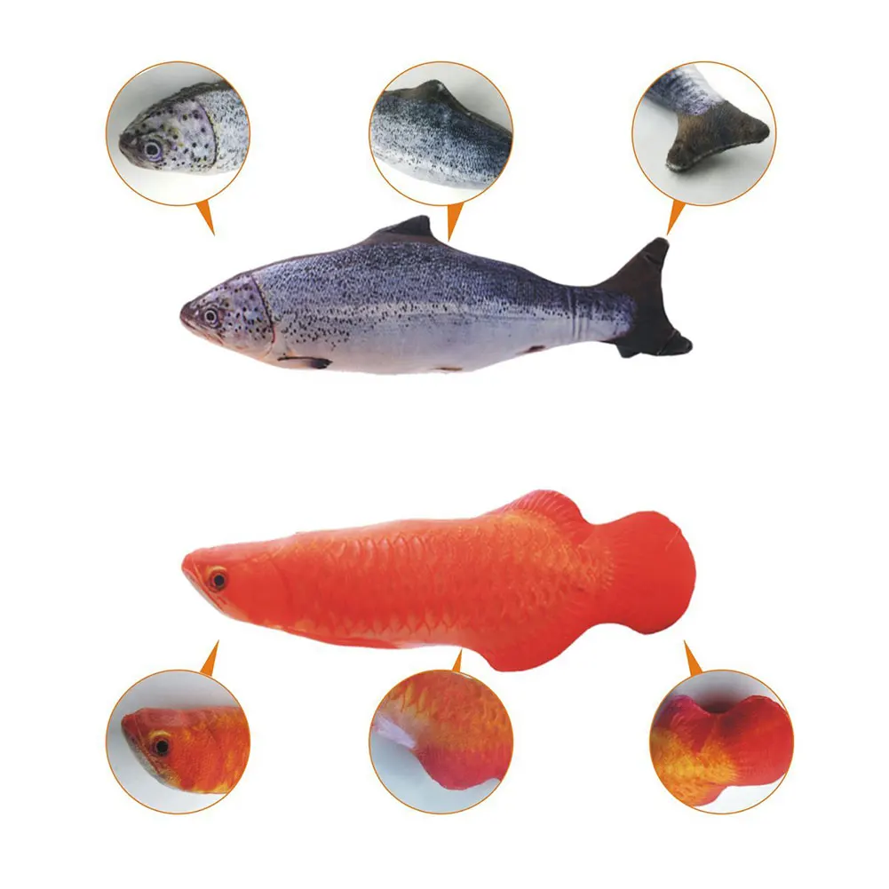 Новая имитация пушистой искусственной рыбы игрушечная подушка для кошек