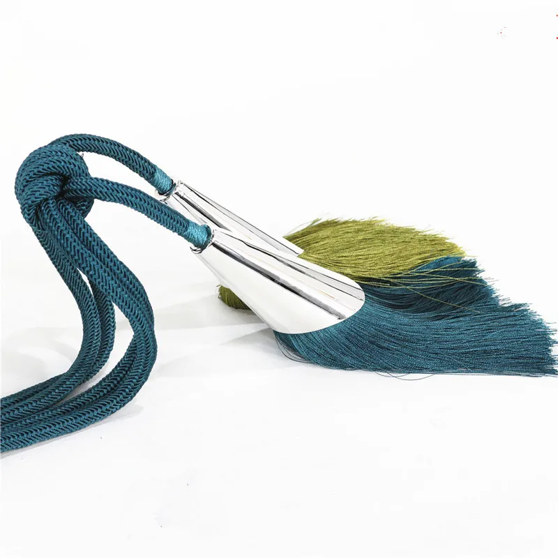QGVLish 2Pcs Curtain Tiebacks Tassels Fringe Hanging Belt Balls Bind Ropes Brush Straps Clasp Accessories Tieback Decor | Дом и сад