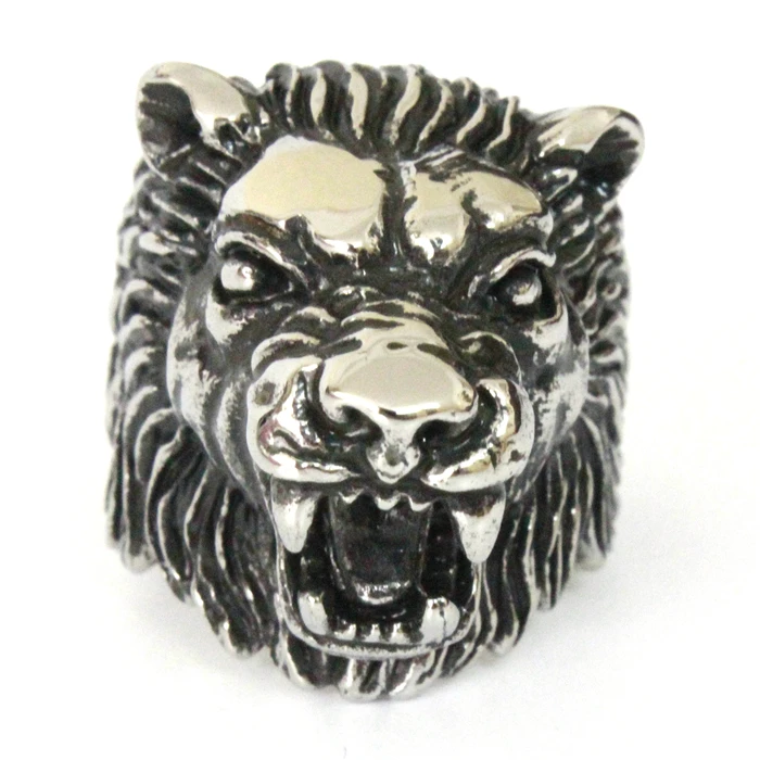 Новое поступление мужское очень крутое модное кольцо с Львом высококачественная
