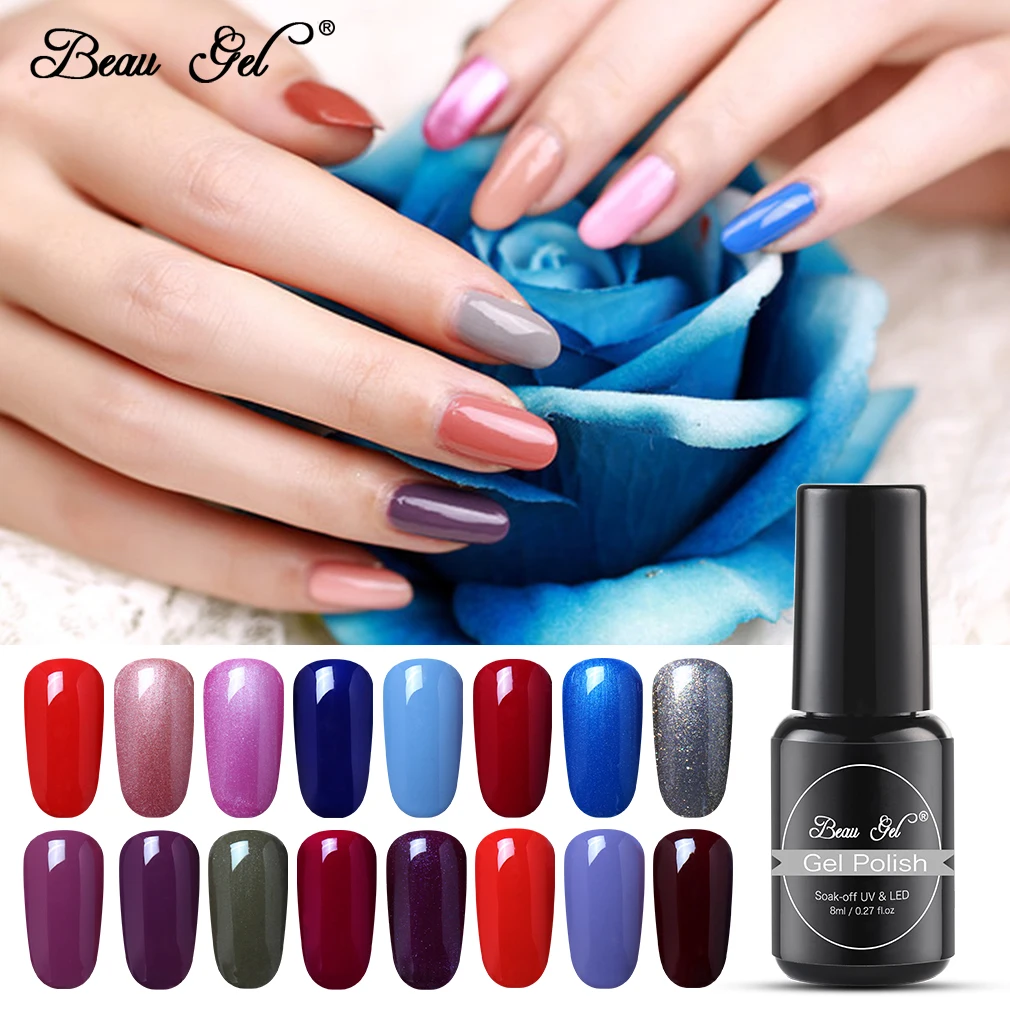 Beau гель 8 мл лак для ногтей расширение УФ и светодиодный лампы Маникюр Nail Art полу