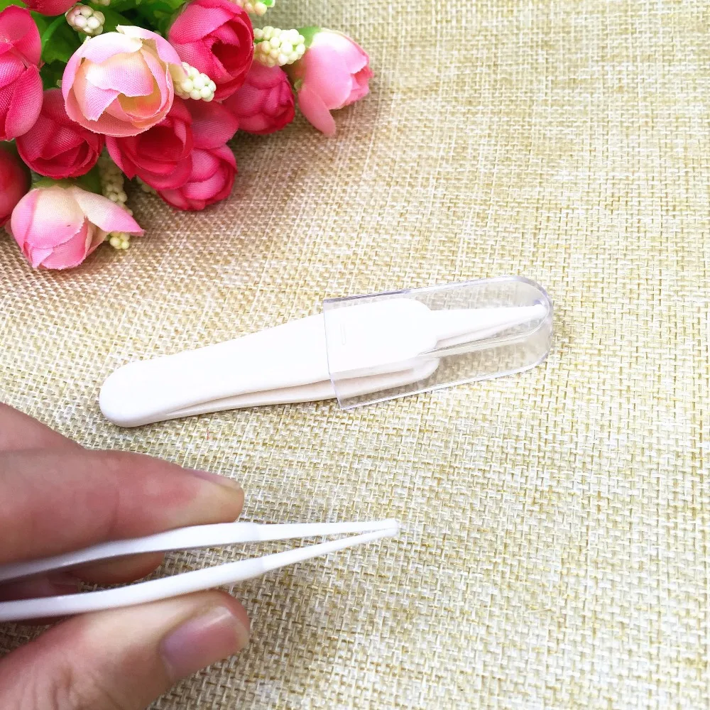 Безопасный уход за новорожденными пластмассовый Пинцет для носа и пинцет щипцы